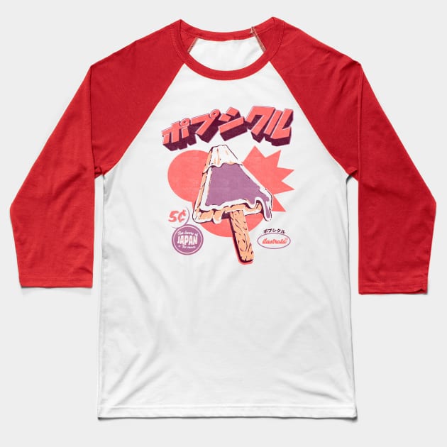 Fuji Ice Pop Baseball T-Shirt by Ilustrata